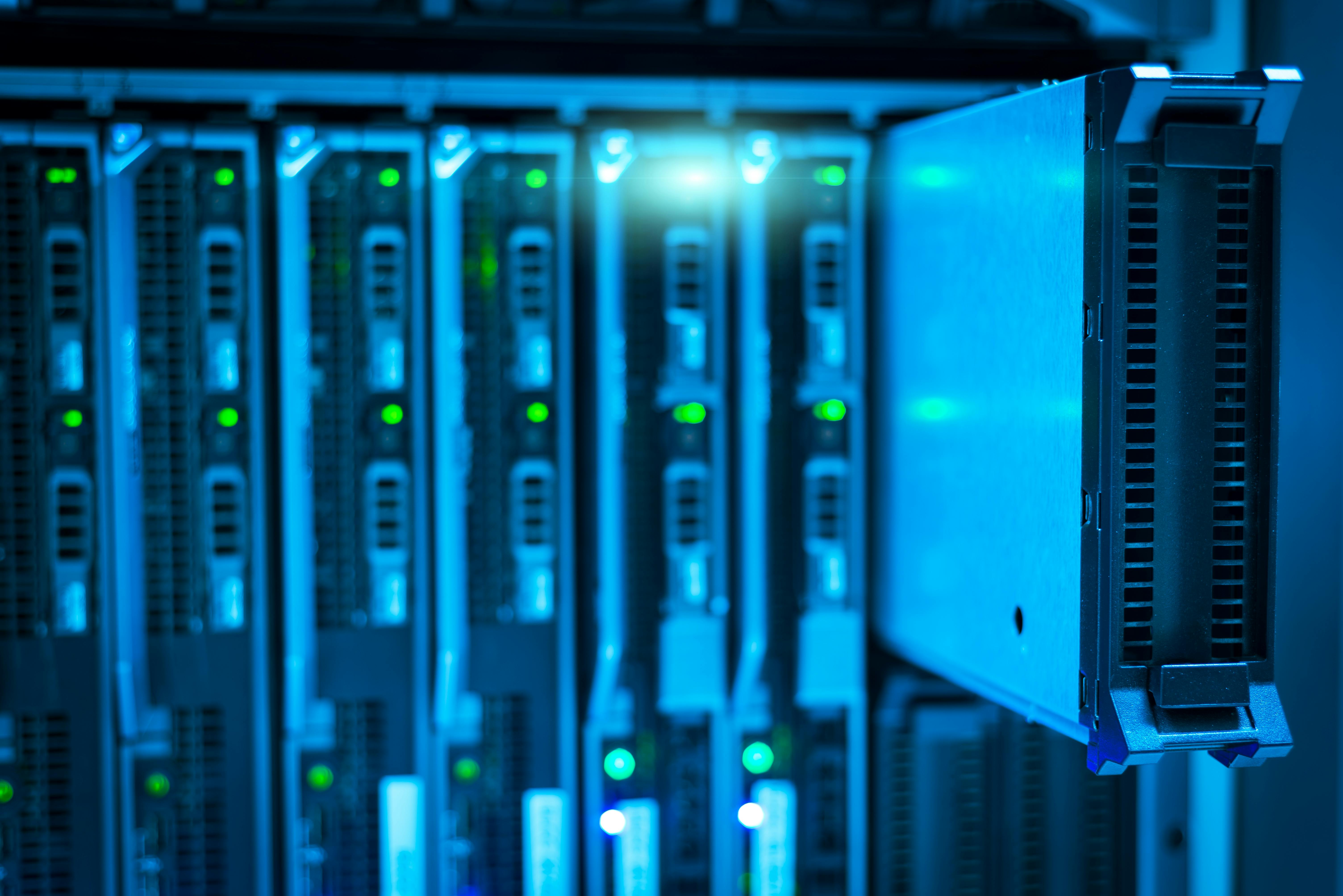 Technology and telecommunications — servers, network equipment, tech infrastructure