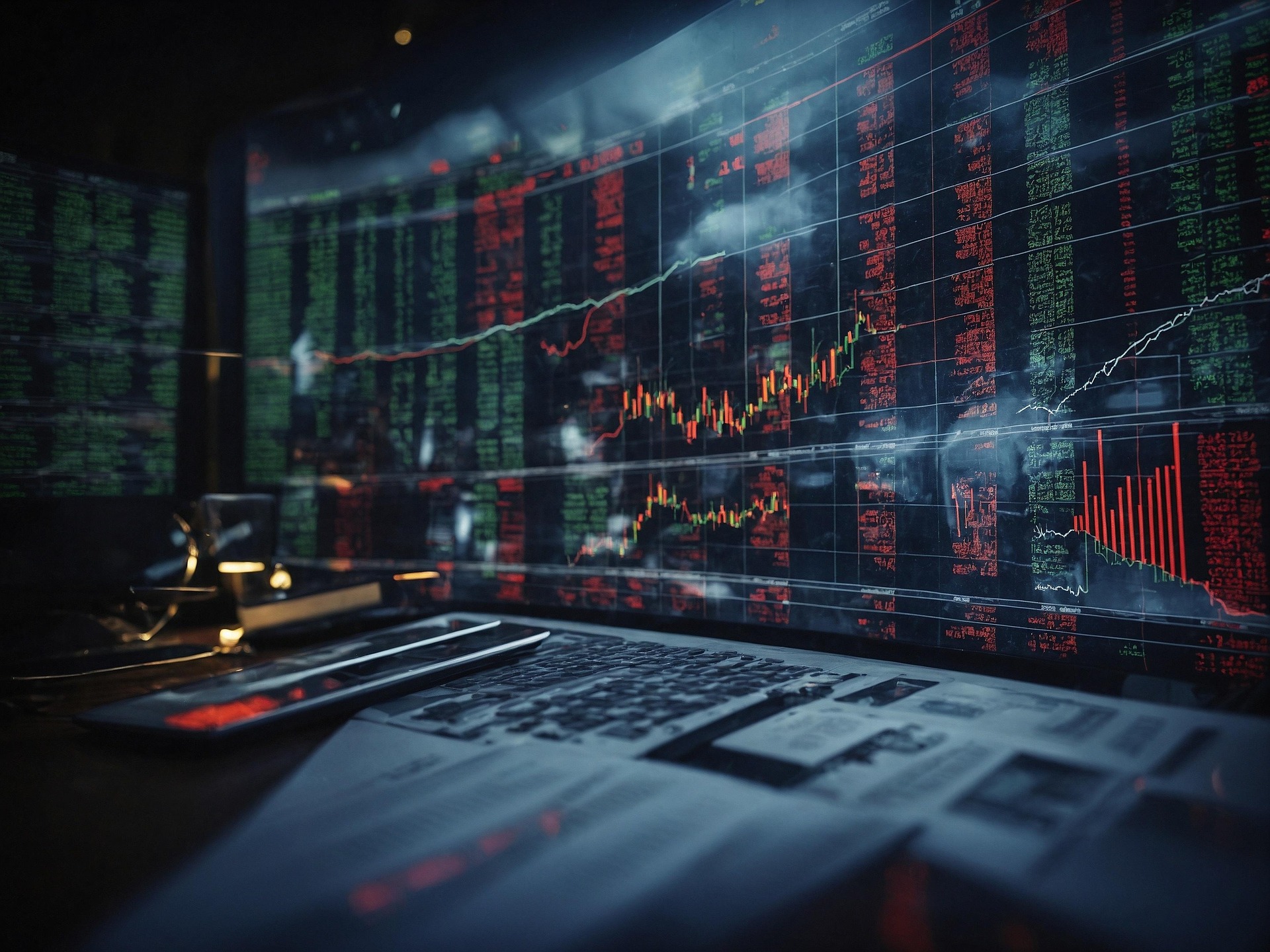 Financial analysis and investment charts — graphs showing growth and returns on investment portfolios